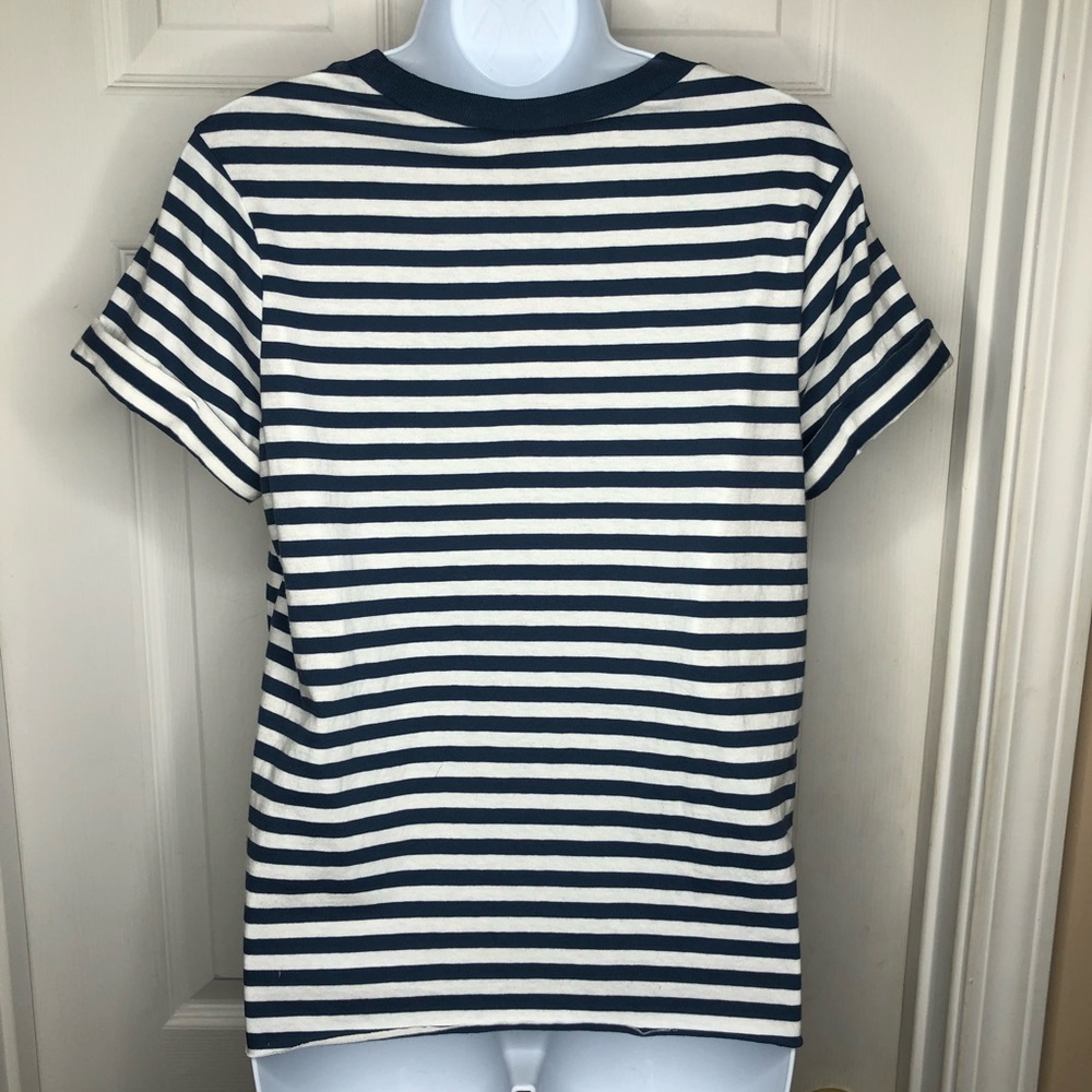 Wild Fable striped tee cuffed short sleeve NWT - Picture 5 of 8